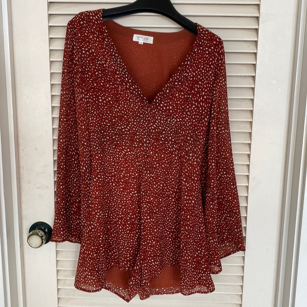 Wyder long sleeve shorts romper S